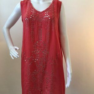 JOHNNY WAS Avamono Eyelet Tunic Sleeveless M, NWT